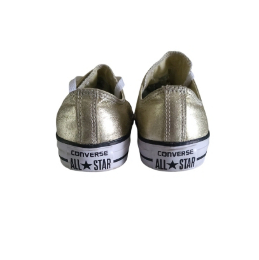 Converse All Star Chuck Taylor Metallic Gold White Sneaker Shoe Men 11 Women 13 - Picture 12 of 12
